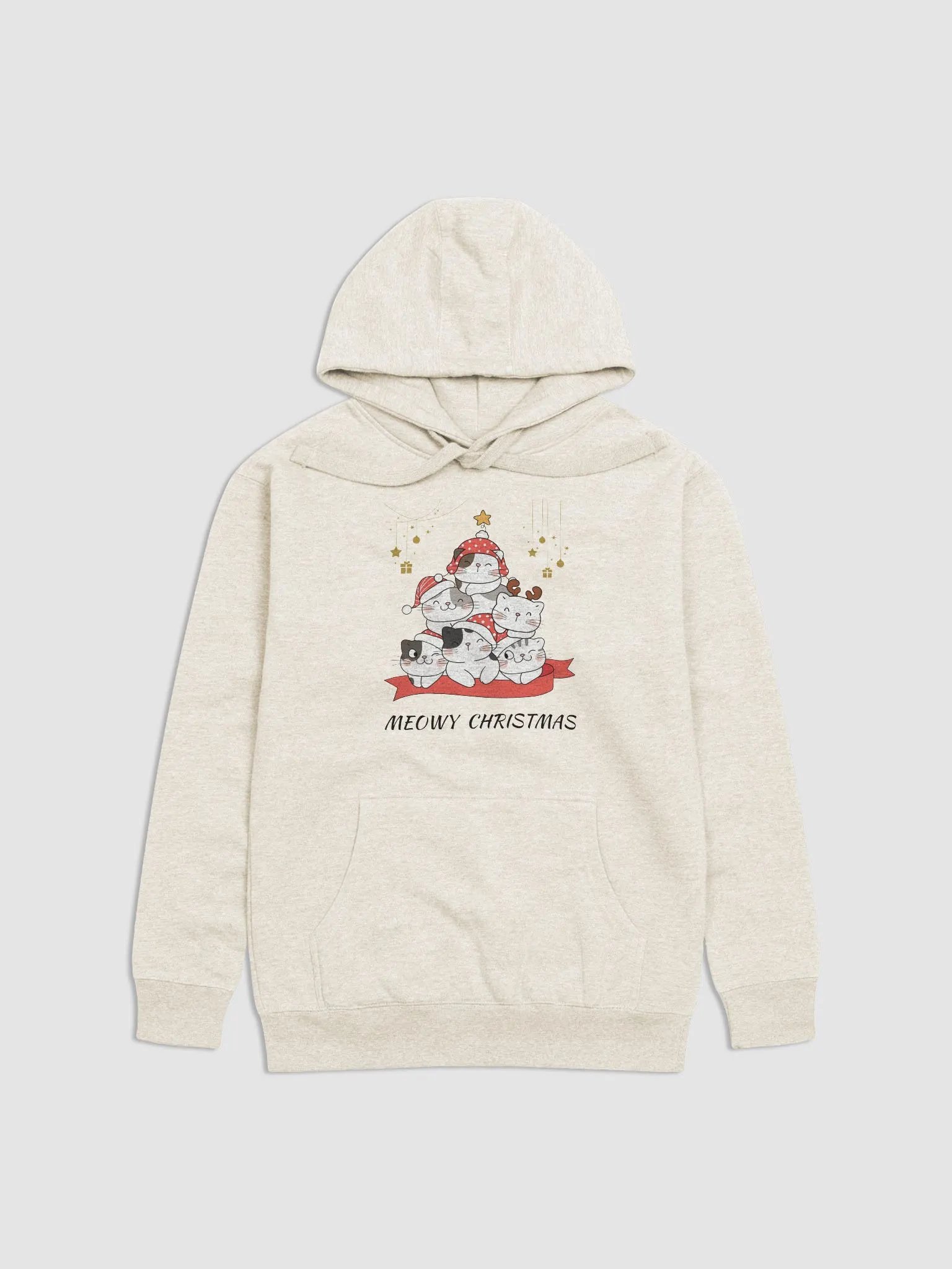 Cat Christmas Stacked Cats Hoodie product image (1)