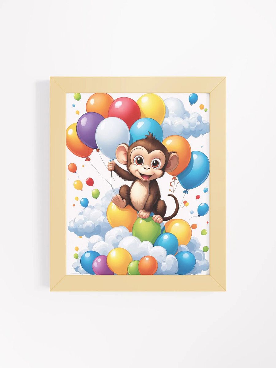 Baby Monkey - Nursery Wall Art - Framed product image (3)