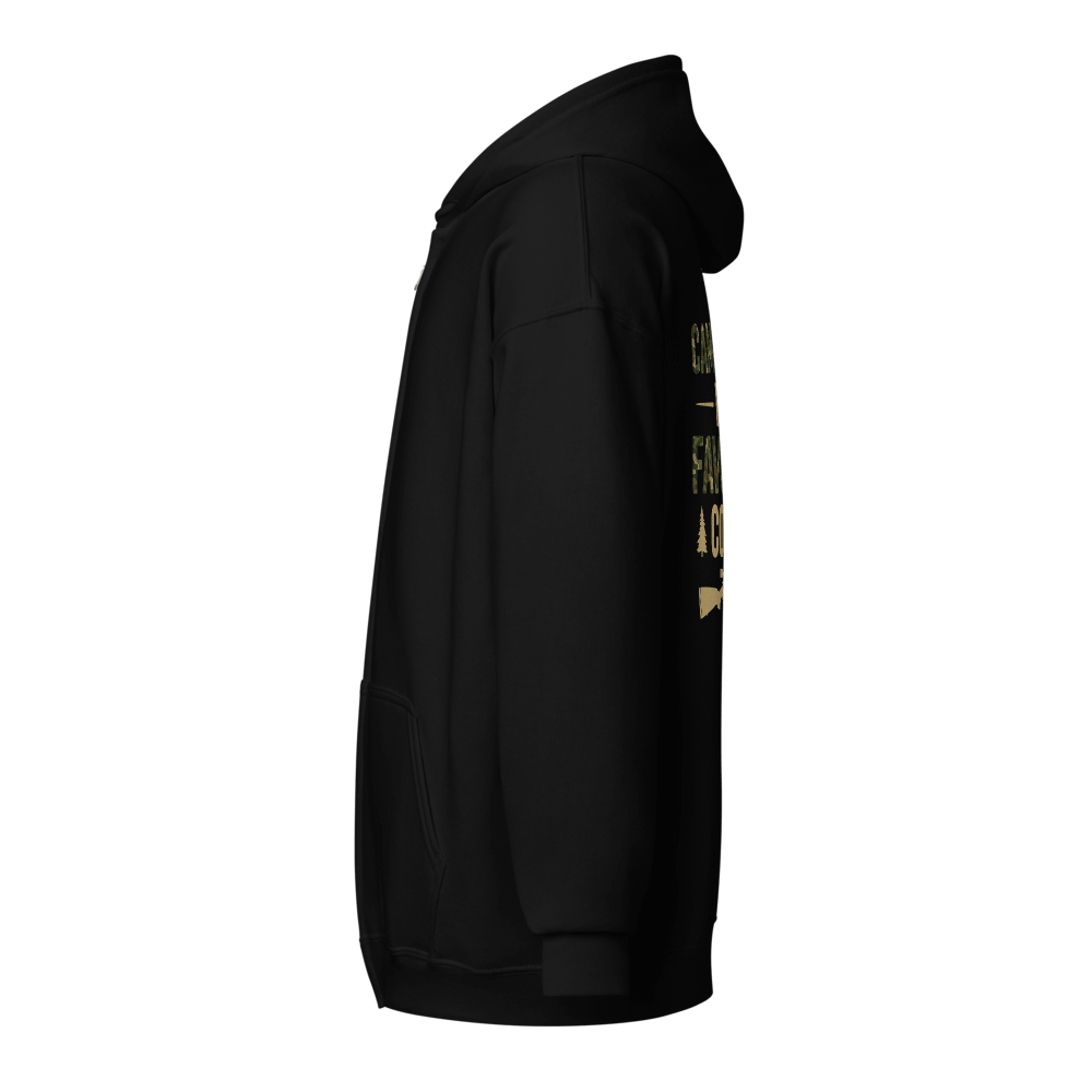 Camo Is My Favorite Color Zip Hoodie – Funny Hunter Gift with Rifle and Buck Art product image (8)