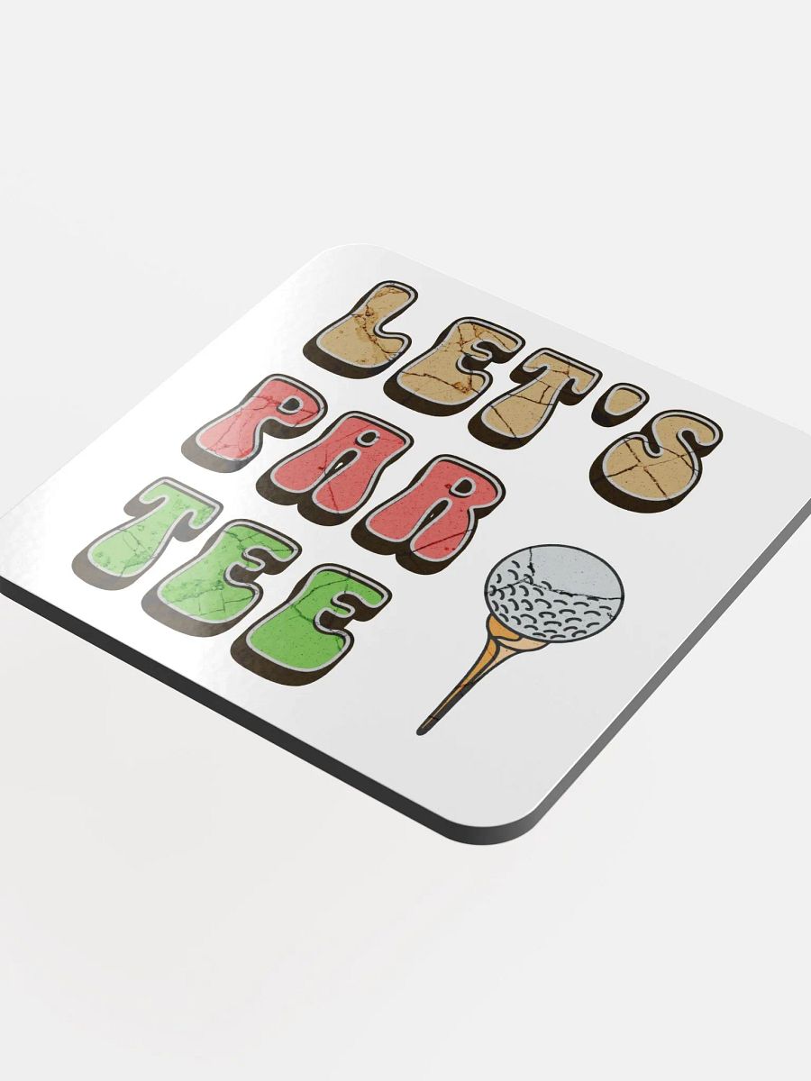 Lets Par Tee Golf Glossed Cork Coaster product image (1)