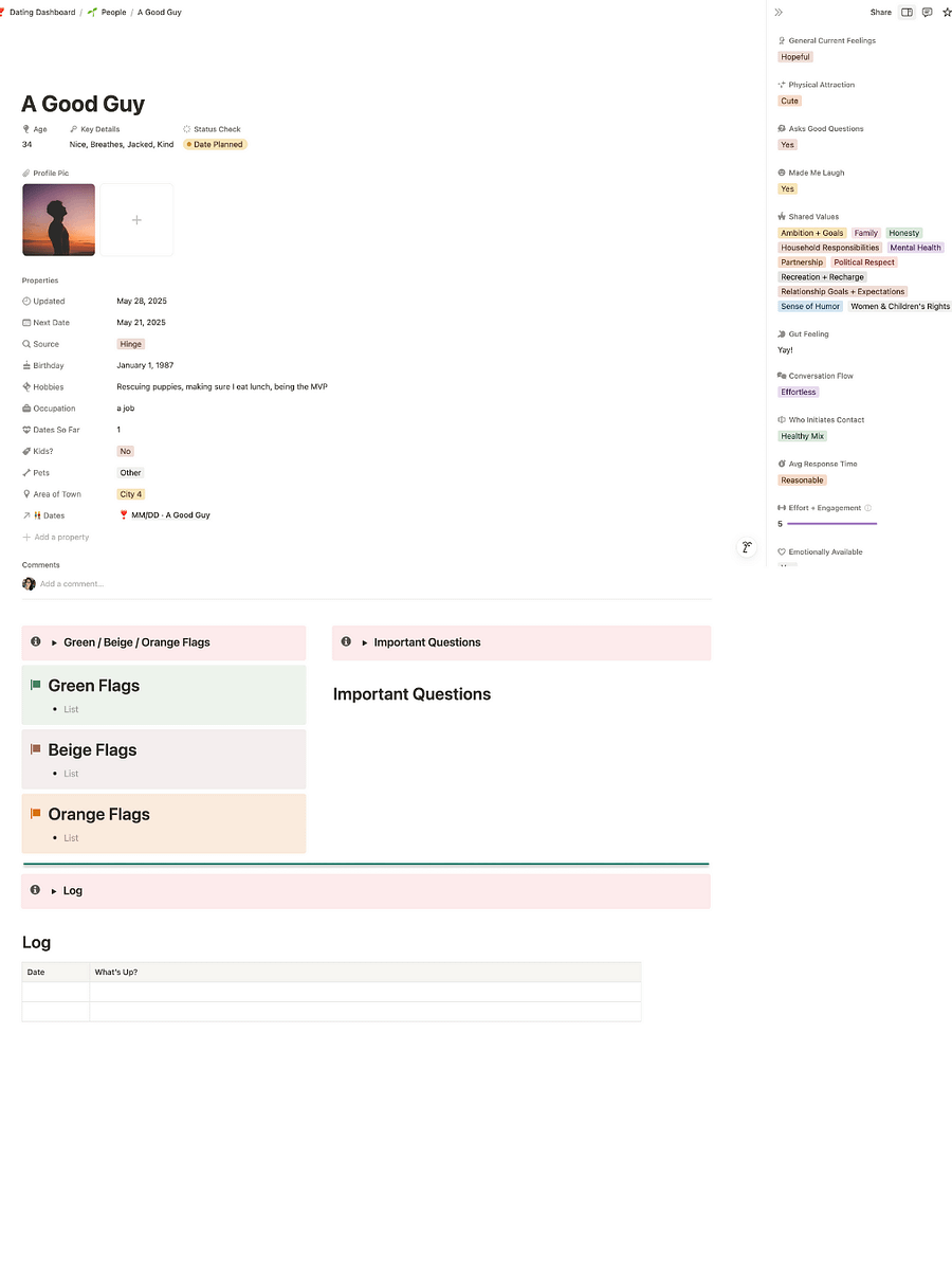 Complete Dating Dashboard (Notion Template) product image (3)