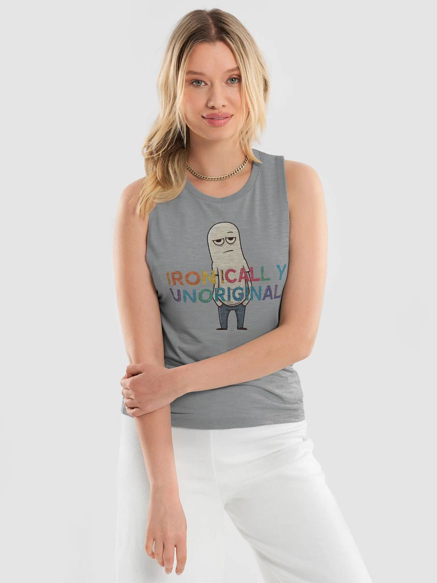 "Ironically Unoriginal" Bella+Canvas Women's Flowy Muscle Tank product image (2)