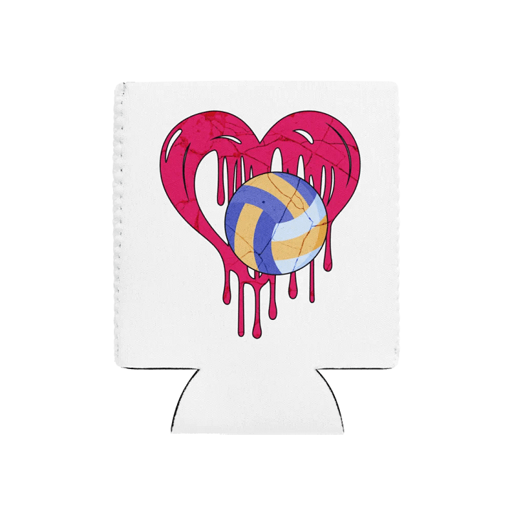 Heart Volleyball Melting Love Can Cooler product image (1)