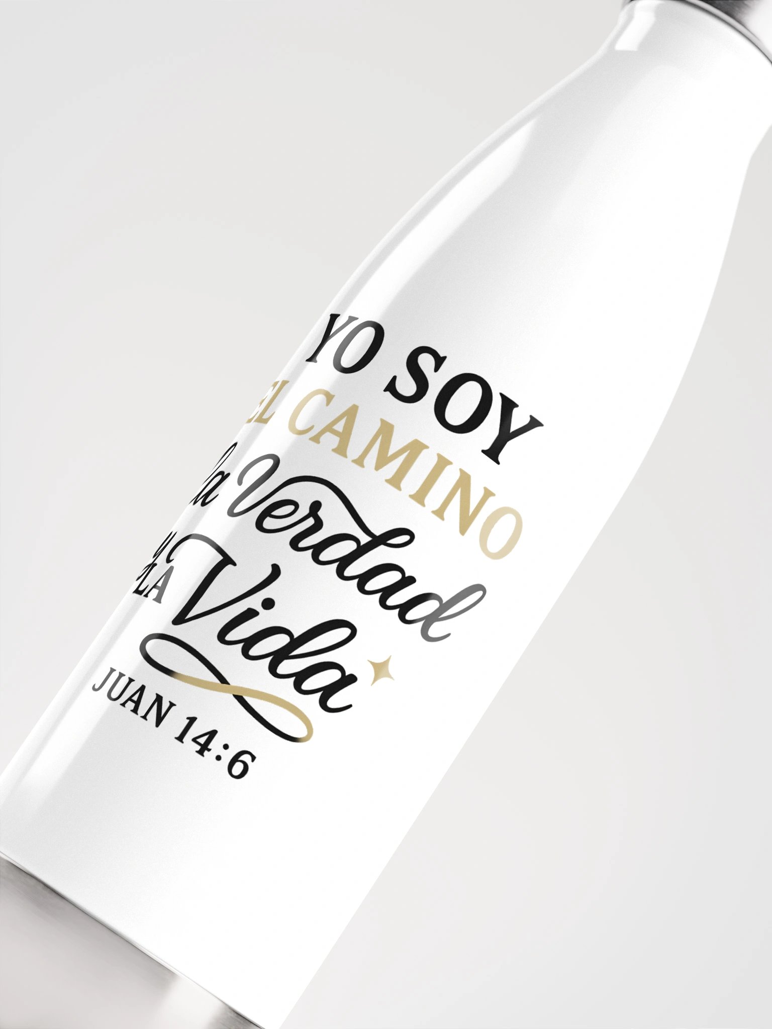 Stainless Steel Water Bottle – “Yo Soy el Camino, la Verdad y la Vida” – Spanish Bible Verse product image (5)