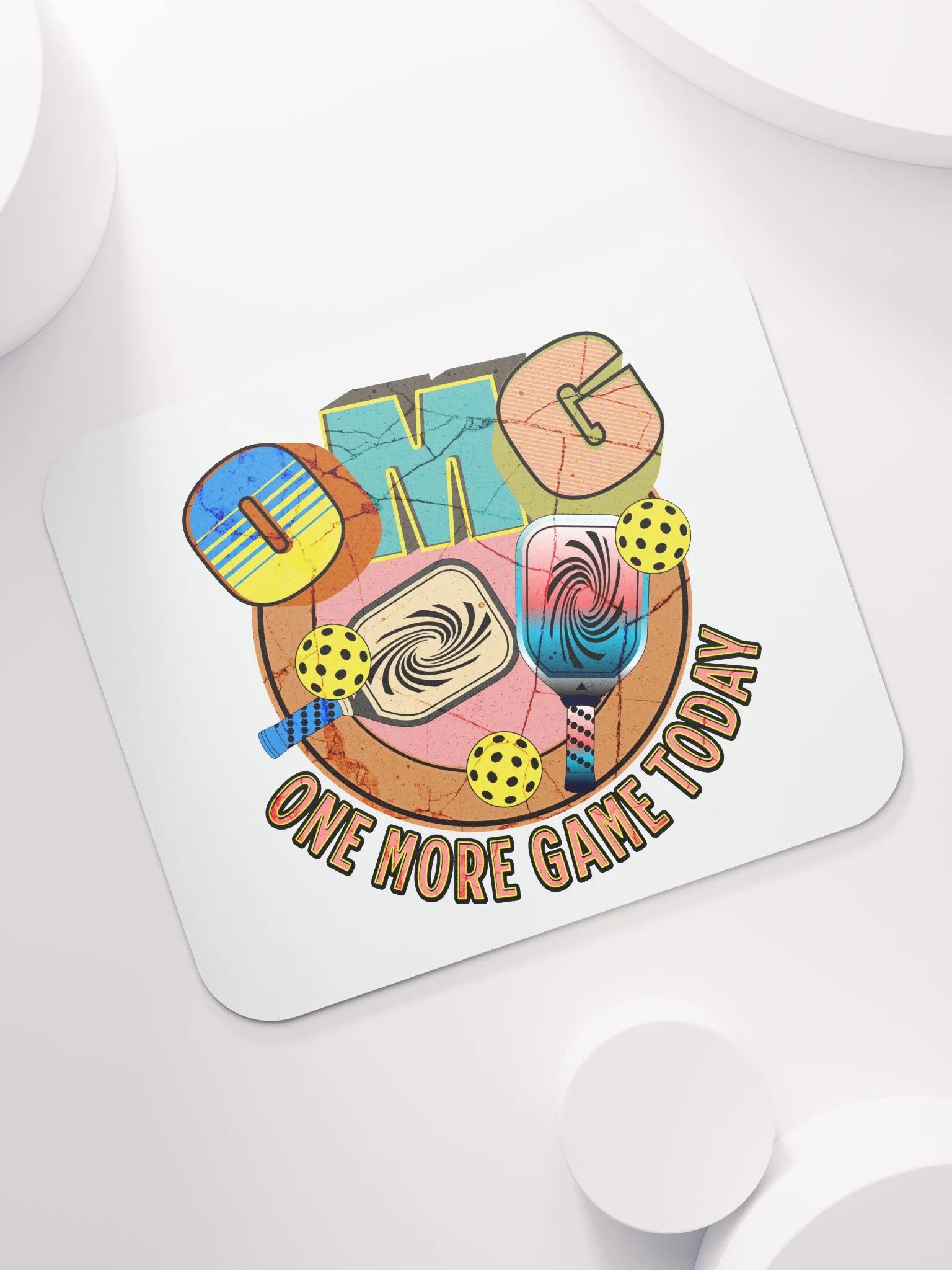 OMG One More Game Today Pickleball Party Mouse Pad product image (1)