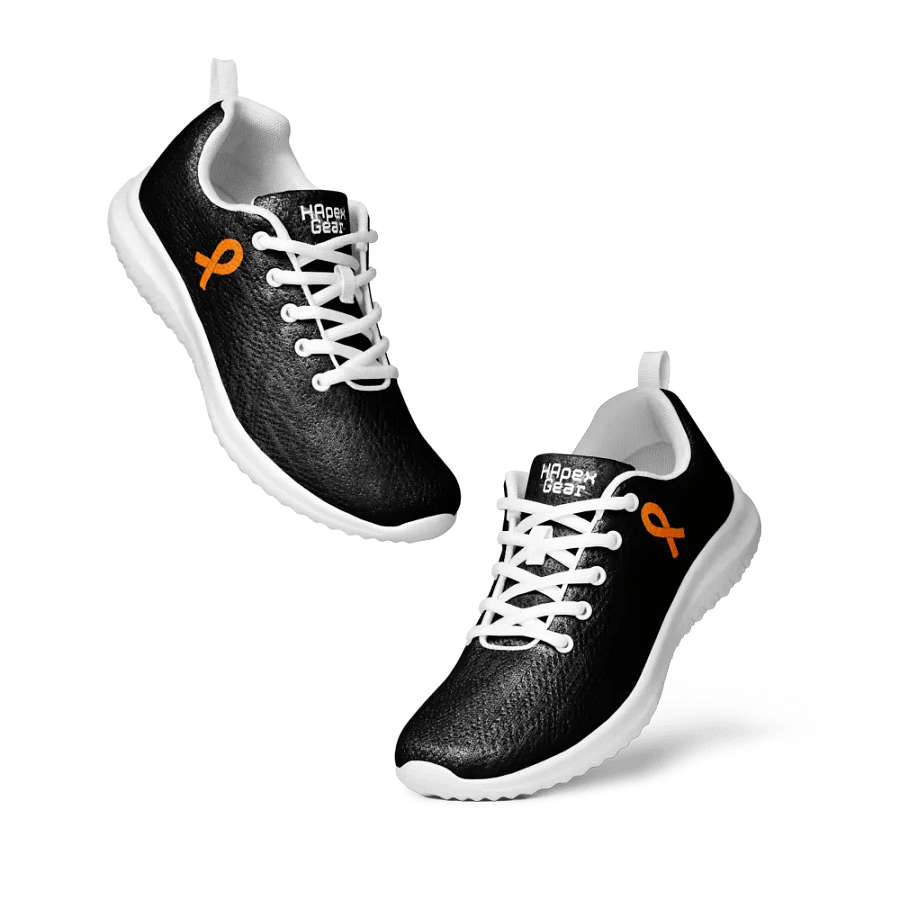 White HApex Gear White Logo Cancer Awareness Orange Ribbon. Black Men's Athletic Shoes product image (11)