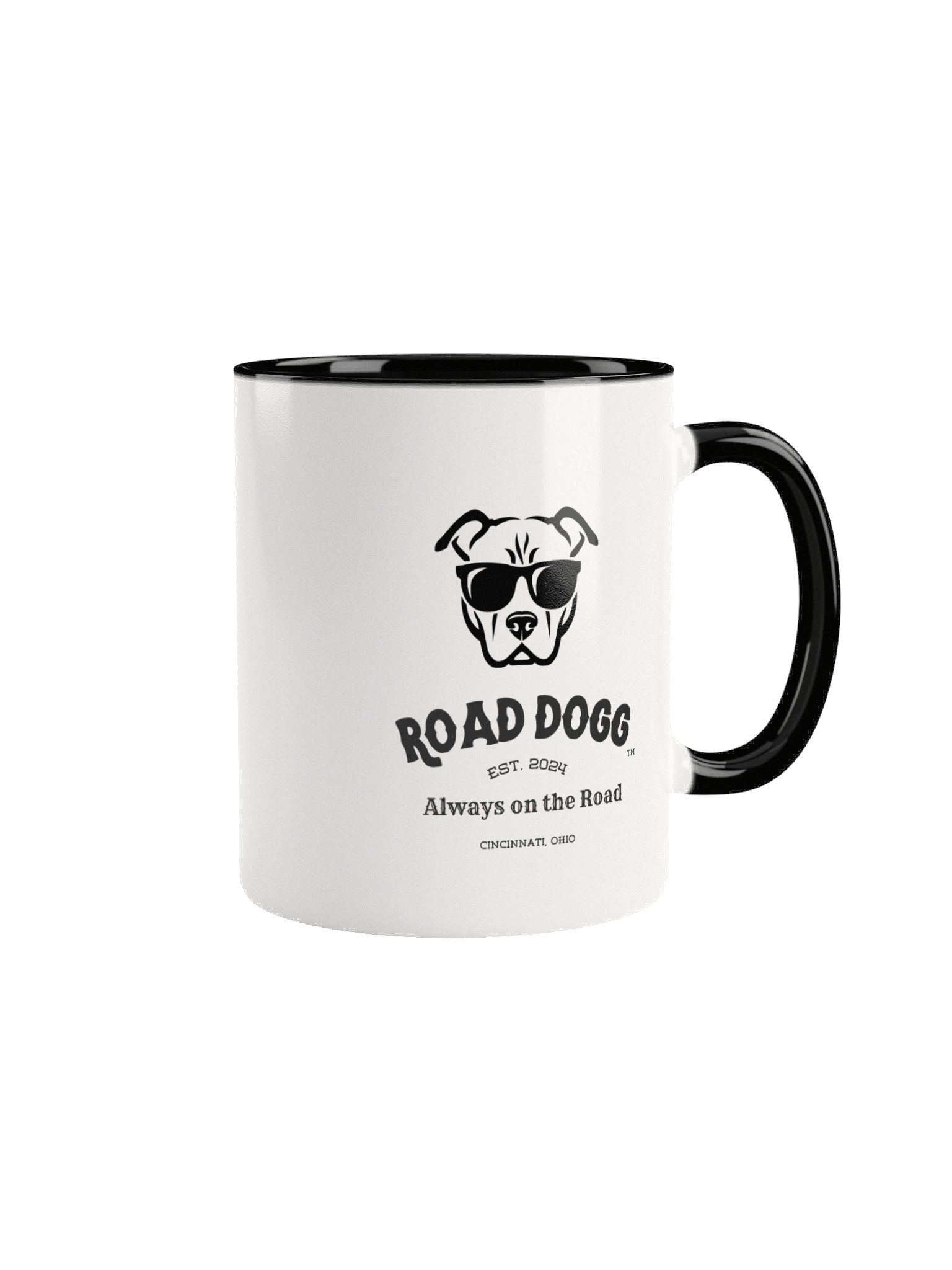 Road Dogg Coffee Mug Black & White 11 or 15 oz. product image (1)