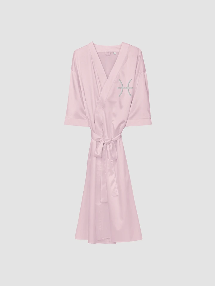 Pisces White on Pink Satin Robe product image (1)