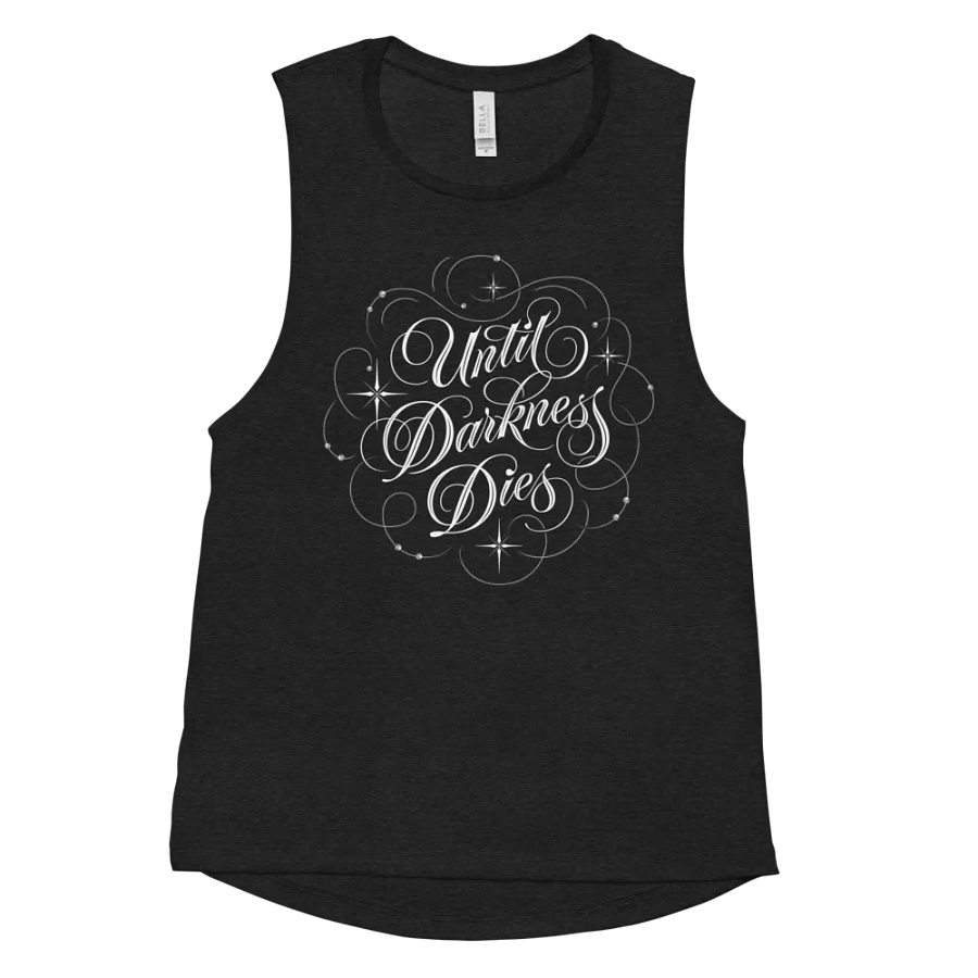Until Darkness Dies (swirls design) Bella+Canvas Women's Flowy Muscle Tank product image (11)