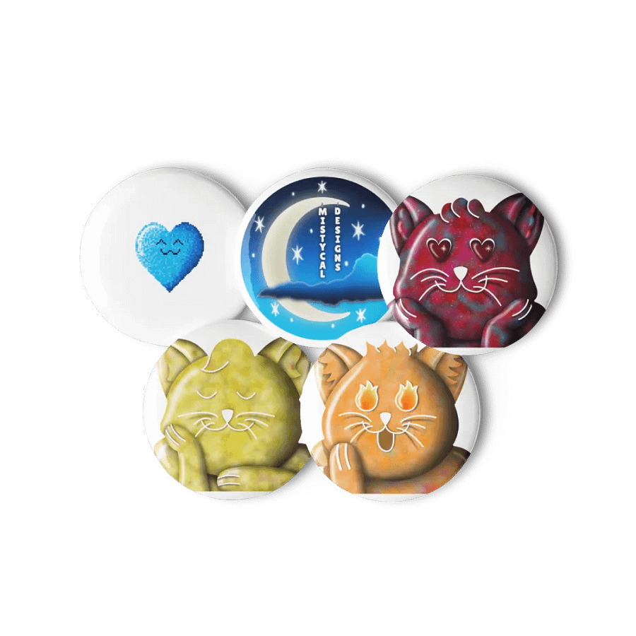 Galaxy Kitty Button Pins Set 2 product image (11)