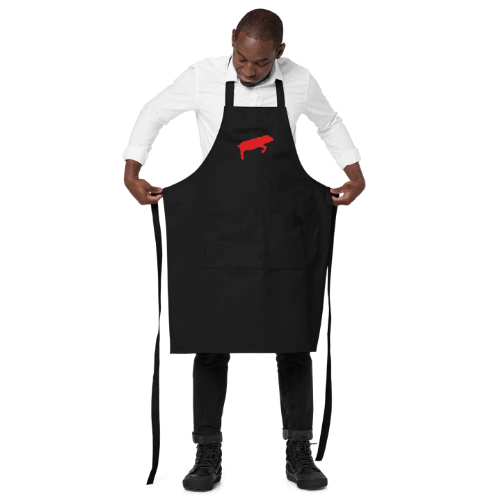 Leaping Pig RED (SOL'S Organic Cotton Apron) product image (2)