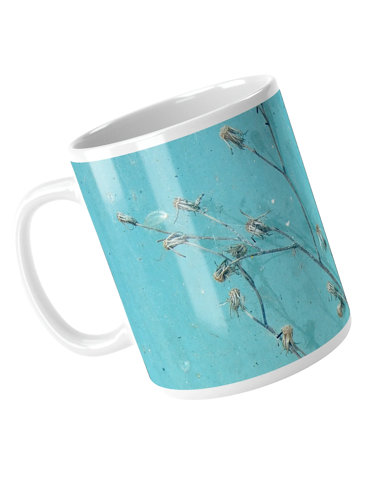 Keramiktasse weiß - Trockenblumen product image (4)