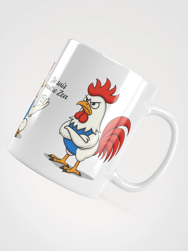 Mug Blanc, Coq Zen - Calme et fier et Je suis maître zen - Cadeau Humour Français Zen product image (2)