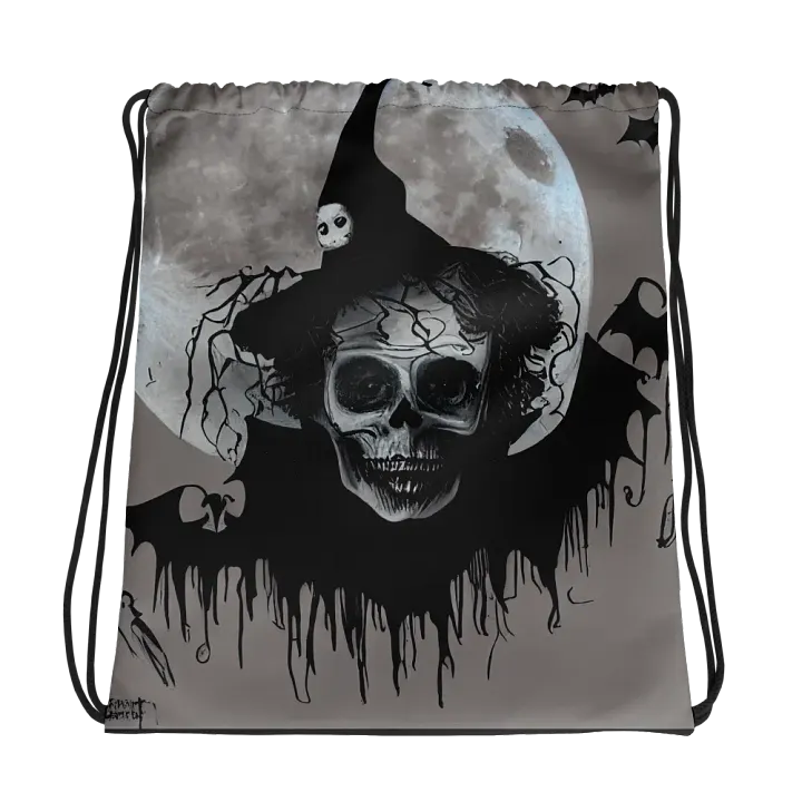 Moonlit Witch All-Over Drawstring Bag product image (1)