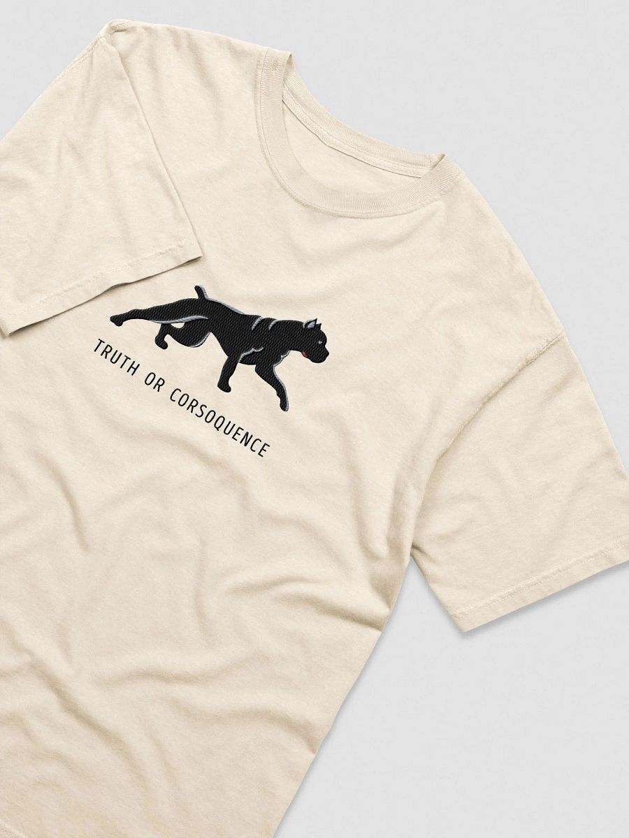 Truth or Corsoquence T-Shirt(Embroidered) of a Cane Corso(Black) product image (5)