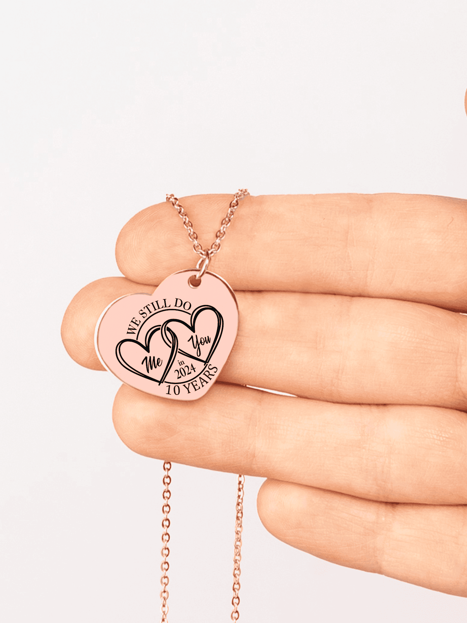We Still 'I DO' 10 Years Later Anniversary Necklace product image (4)