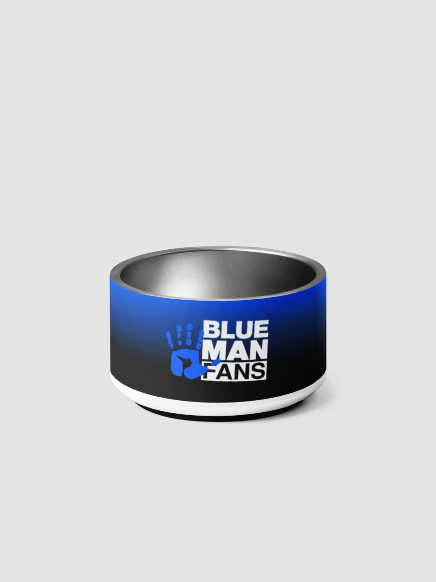 Blue Man Fans Hand Print Pet Bowl product image (4)