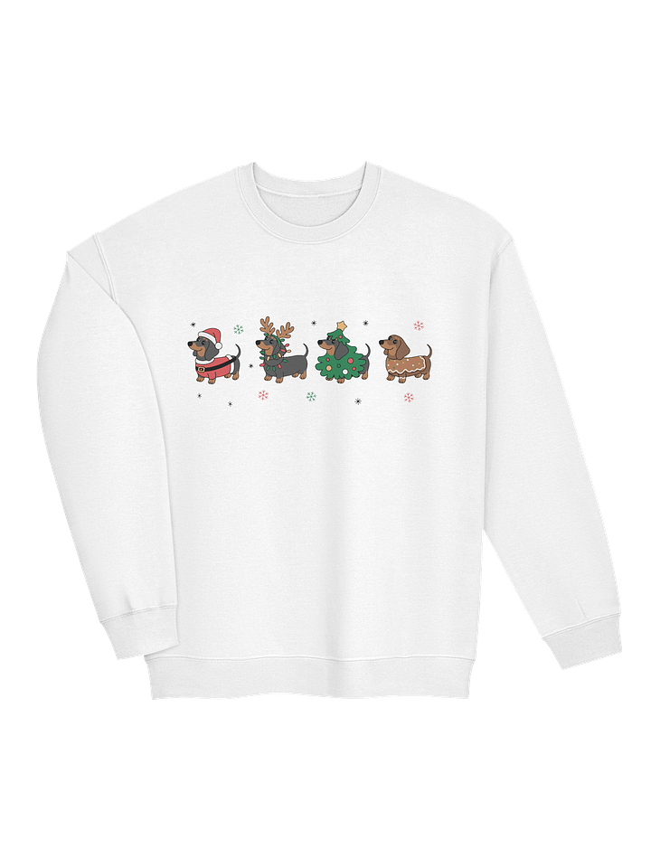 Festive Dachshund Squad Sweatshirt – Cute Holiday Wiener Dog Outfits product image (2)