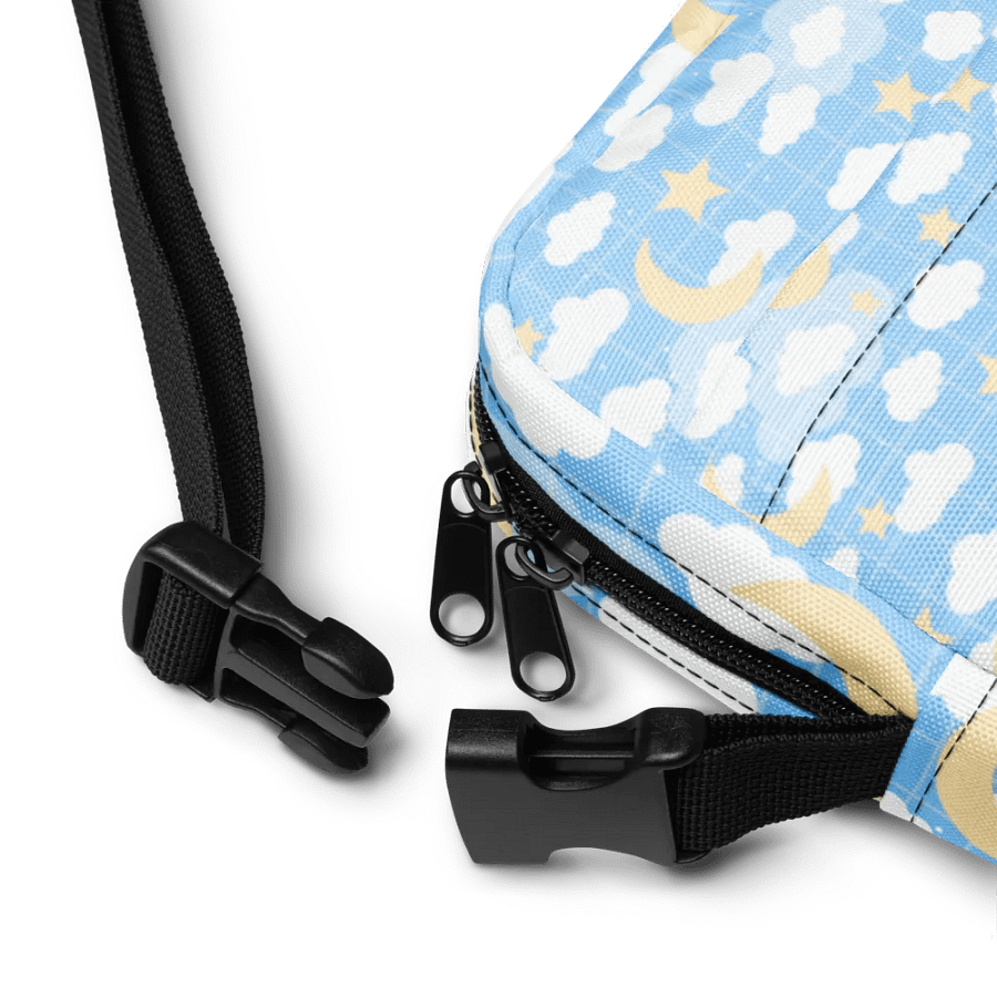 You are Enough 20 languages Blue Moon Grid Imaginary Story Cross Body Bag product image (9)