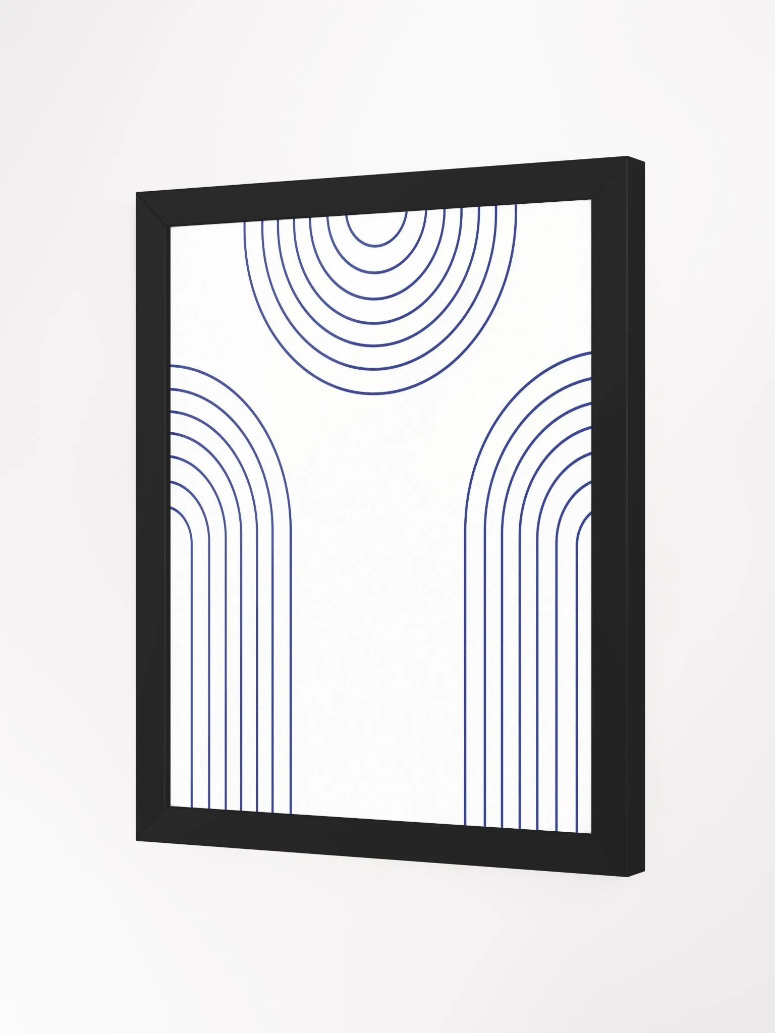 Ethereal Blue Arcs Framed Poster product image (27)