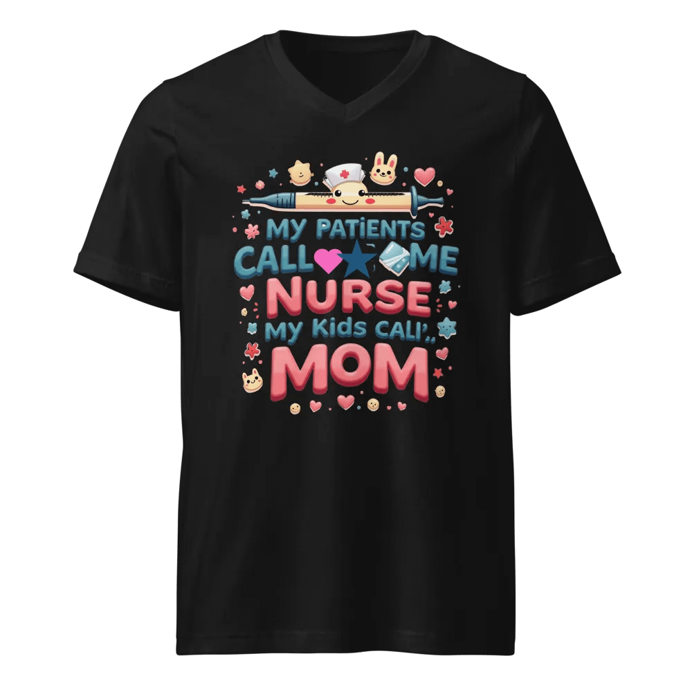 Nurse Mom Syringe V-Neck Tee product image (1)