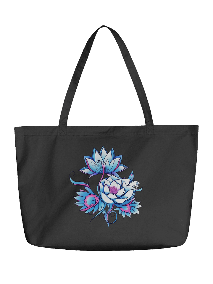 Blue Lotus Blooms - Eco-conscious Organic Cotton Tote product image (1)