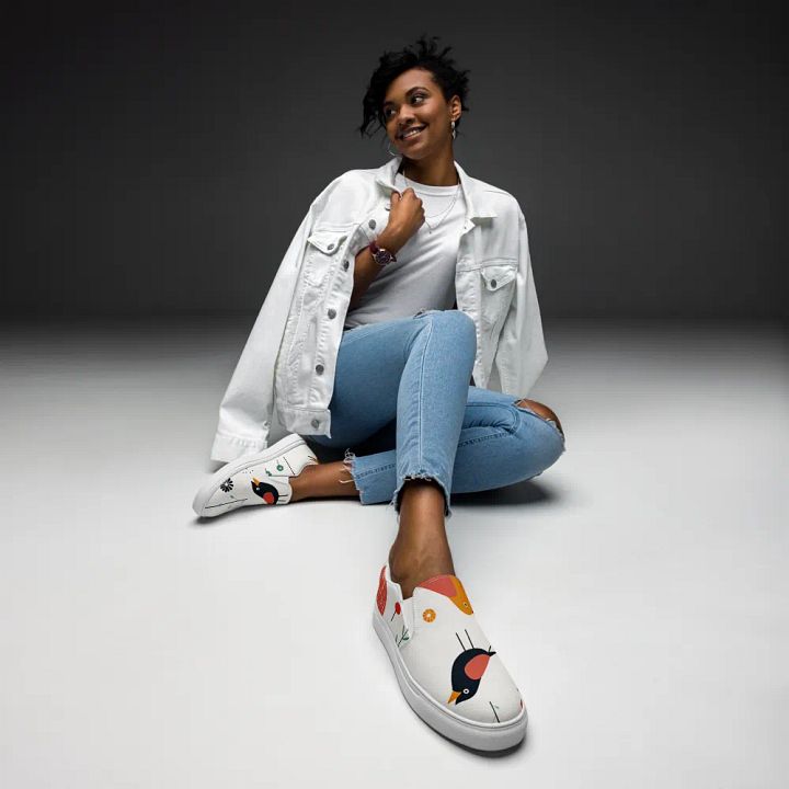WOMEN'S SLIP-ON CANVAS SHOES 🐦‍⬛ Sweet Bird Harmony product image (2)