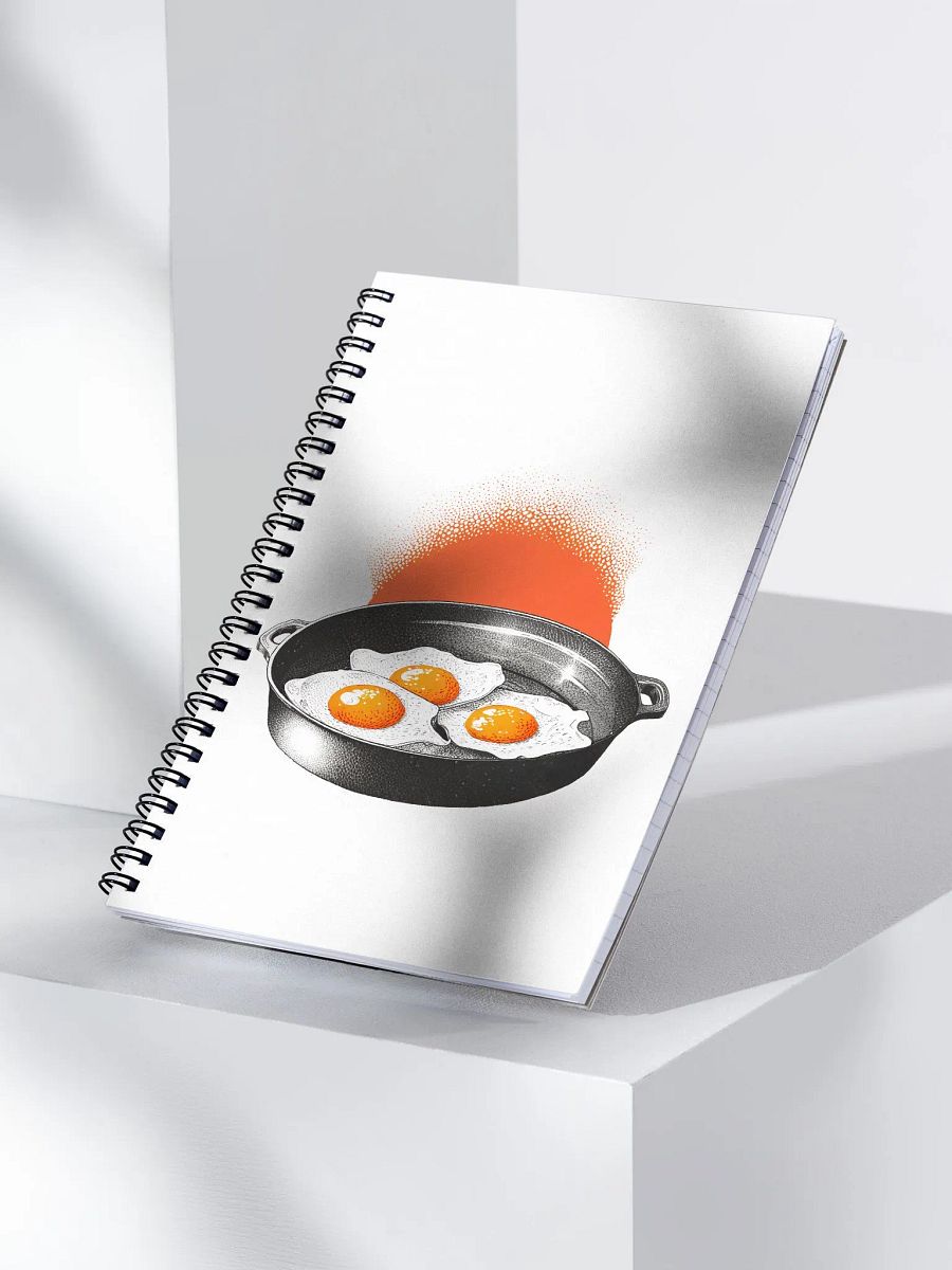 Fried eggs in a pan - illustrated in dotted raster style product image (3)