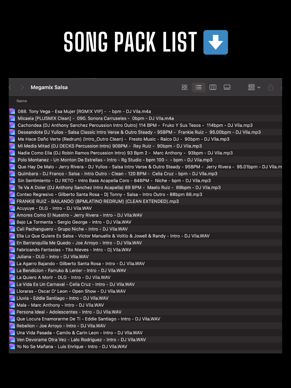 Mega Mix Salsa - Song Pack/Paquete de Canciones (35 Songs/Canciones) product image (2)