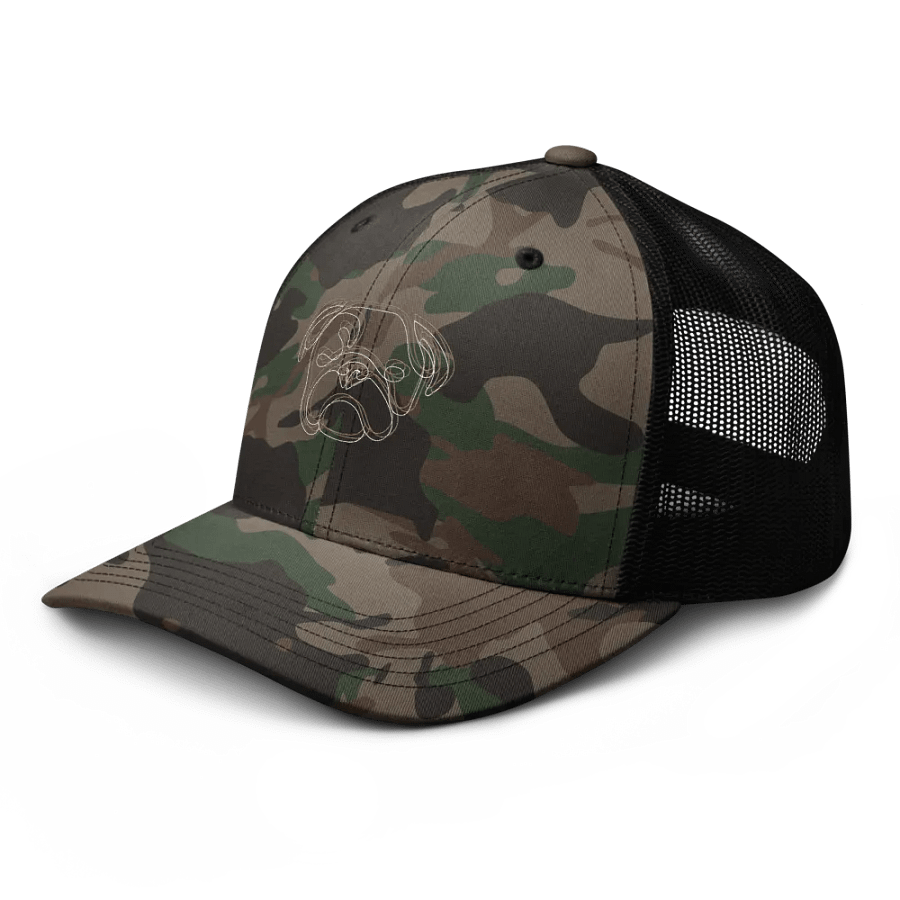 Bulldog Outlined Camo Trucker Hat product image (4)
