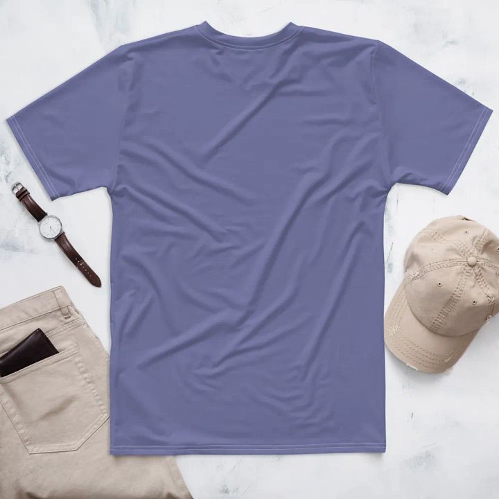 Plain Purple Soft Summer Men's Crewneck Polyester Heavyweight Premium T-Shirt by Treasure Pie product image (2)