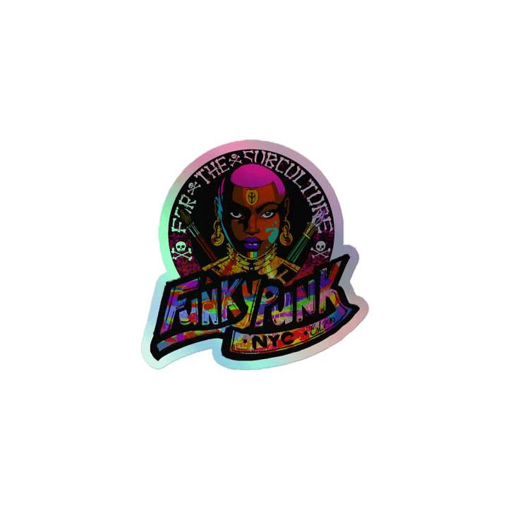 Holographic logo sticker product image (1)