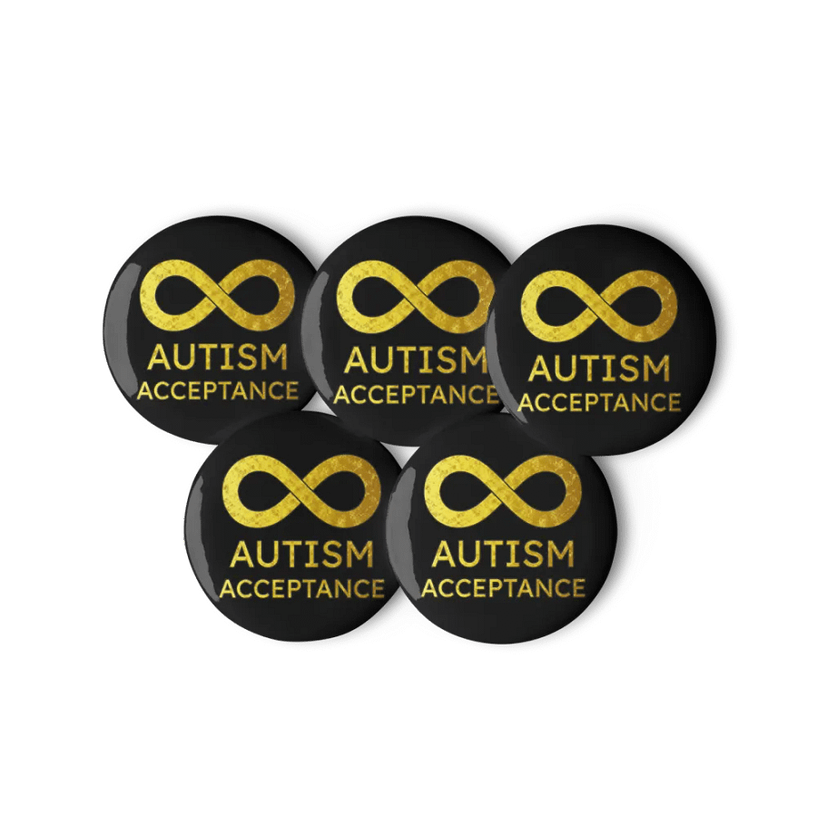 Golden Infinity Autism Acceptance Pin Set product image (2)