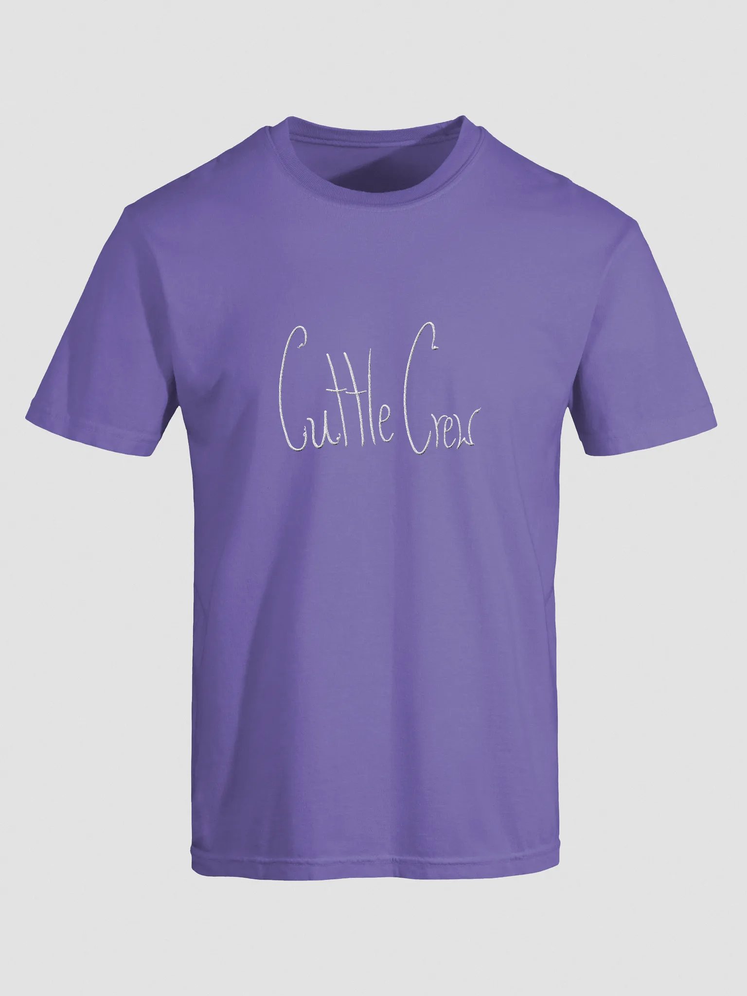 Cuttle Crew Text - White Embroidered Tee product image (13)