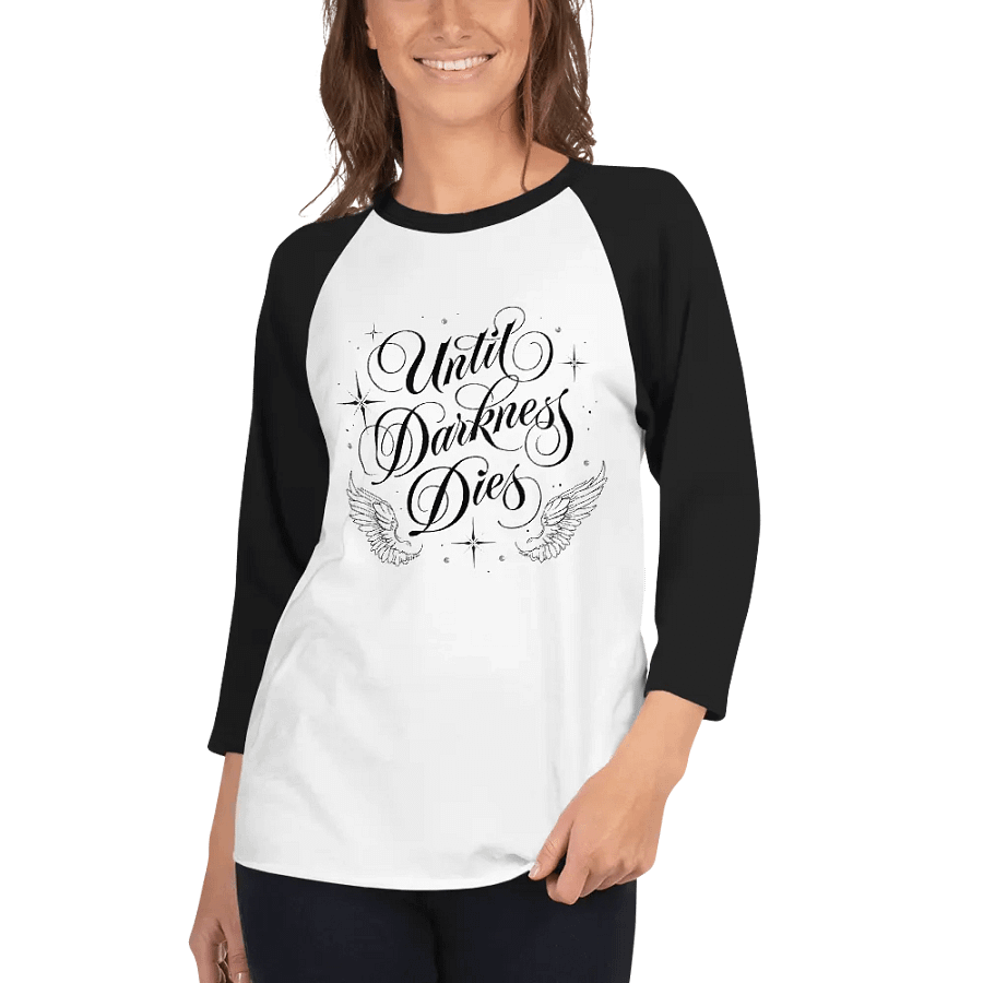 Until Darkness Dies (wings design) Fine Jersey Raglan Tee product image (34)