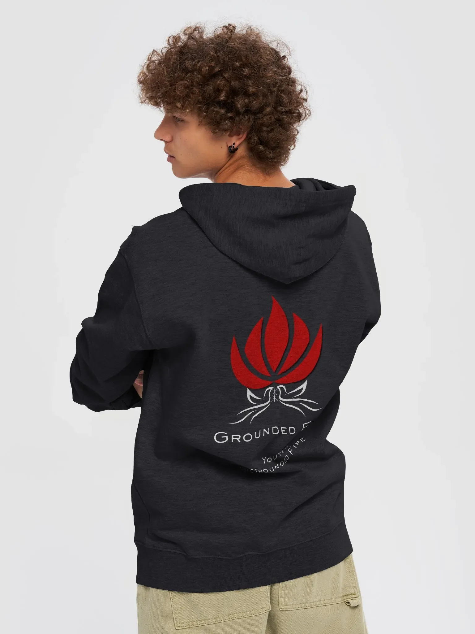 Grounded Fire Logo Zip Up Hooded Sweatshirt product image (1)