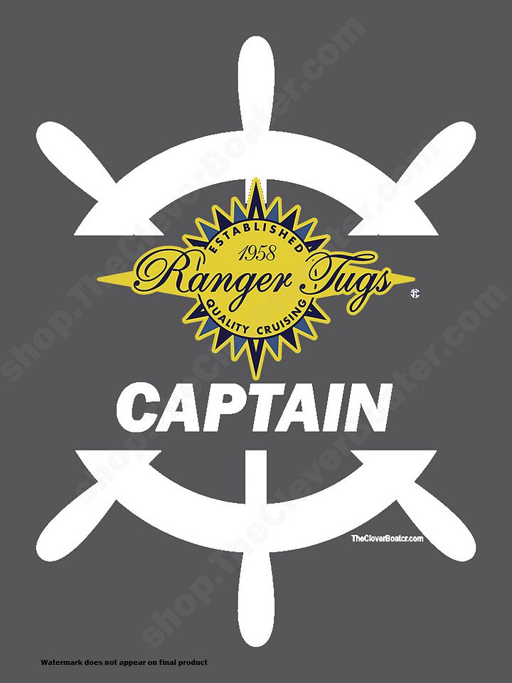 Ranger Tug Captain - T-Shirt - Dark Shirt w/White Logo product image (2)