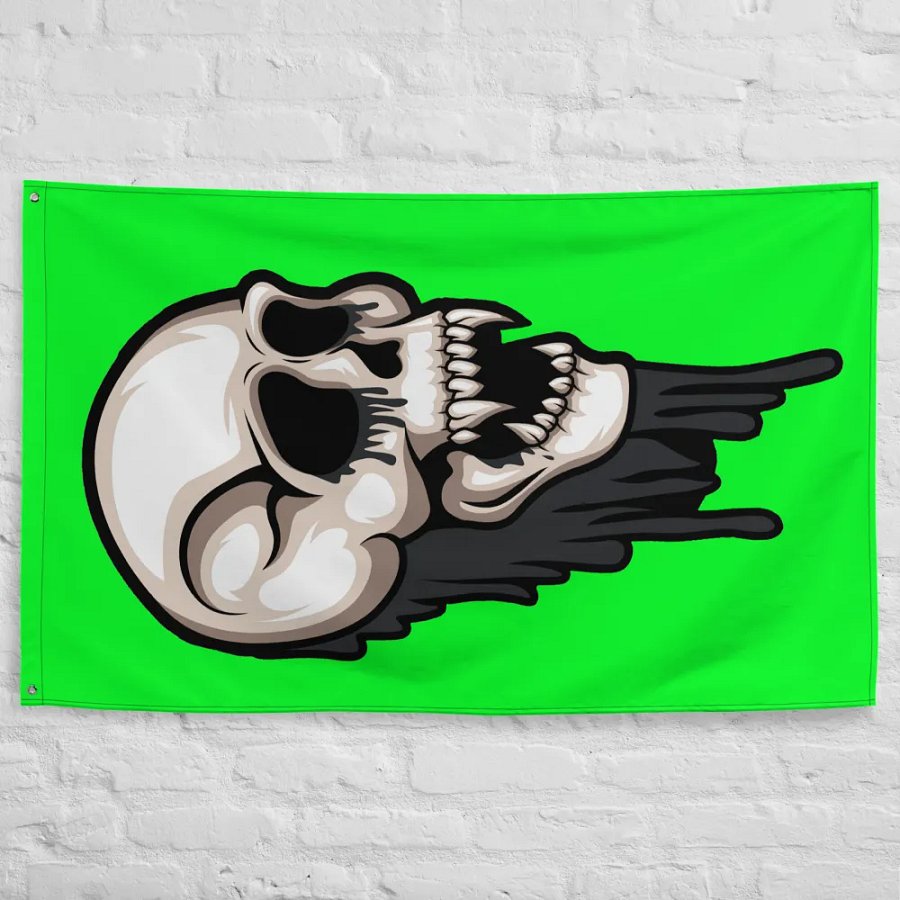 Def-Zombie Skull Flag product image (11)