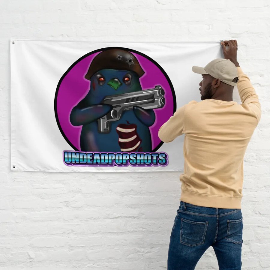 UndeadPopShots Penguin Flag Logo Color Dark Pink product image (11)