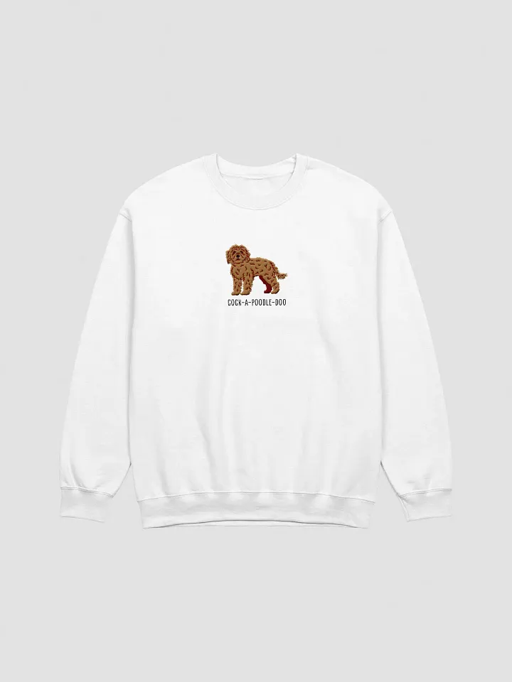 Cock-A-Poodle-Doo Sweatshirt (Embroidered) of a Cockapoo(Tan) product image (16)