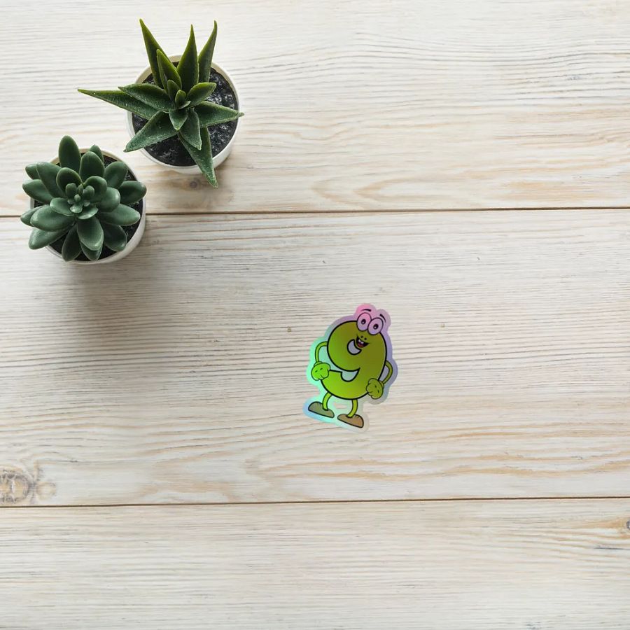 Number 9 Holographic Sticker product image (10)