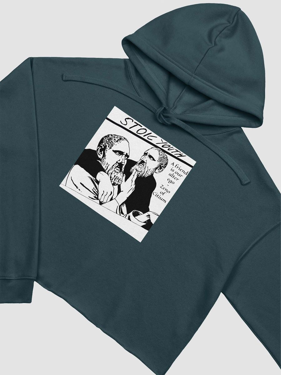 Stoic Youth Zeno of Citium quote Bella+Canvas Fleece Crop Hoodie product image (3)