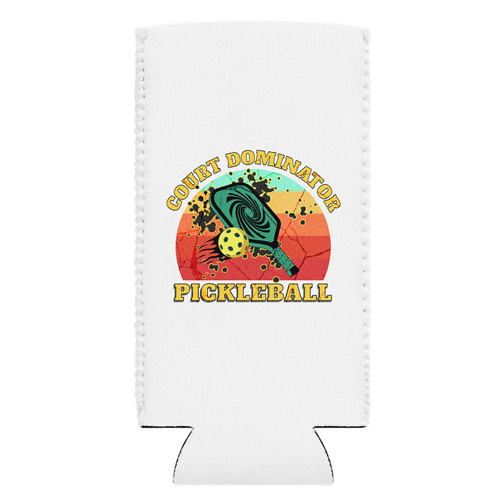 Court Dominator Pickleball Splatter Smash Can Cooler product image (1)