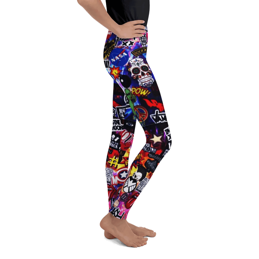 Kids Leggings – Rock and Roll Print for Cool & Edgy Style product image (10)