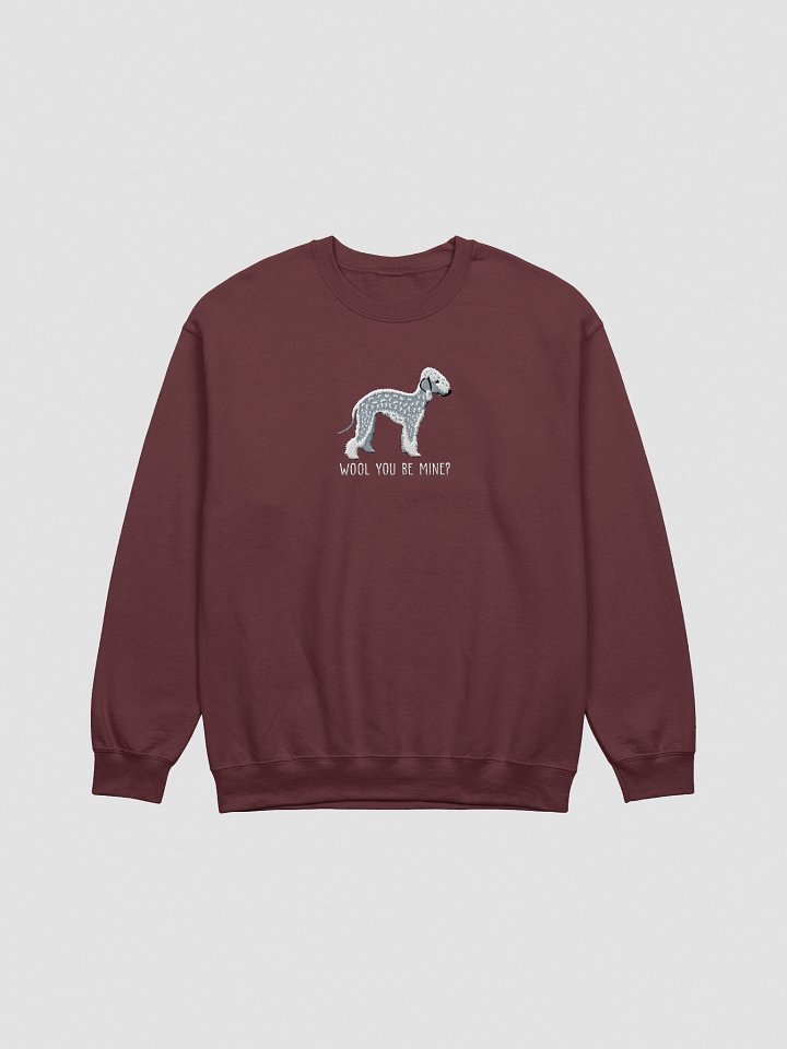Wool You Be Mine? Sweatshirt (Embroidered) of a Bedlington Terrier(Blue) product image (4)