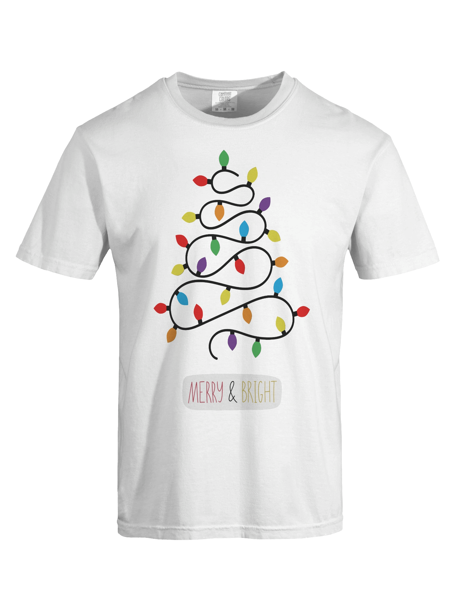 Merry & Bright Christmas Tree T-Shirt product image (57)