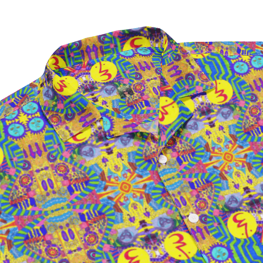 Abstract Colourful Doodles Unisex Hawaiian Shirt product image (5)