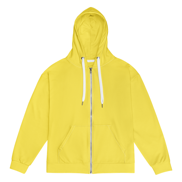 Taxi Cab Yellow Solid Color Eco Friendly Unisex Zip Hoodie product image (1)
