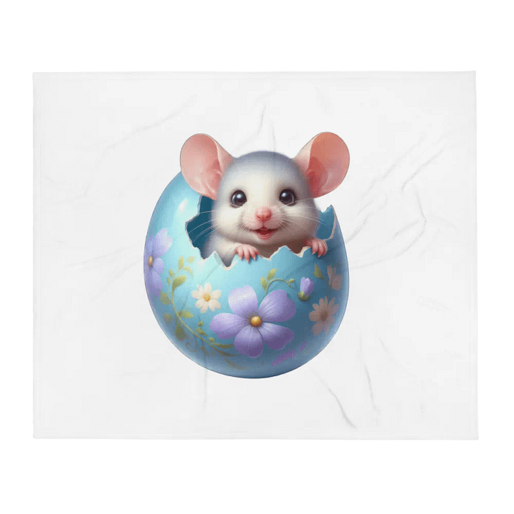Mouse Easter Egg - Throw Blanket product image (1)