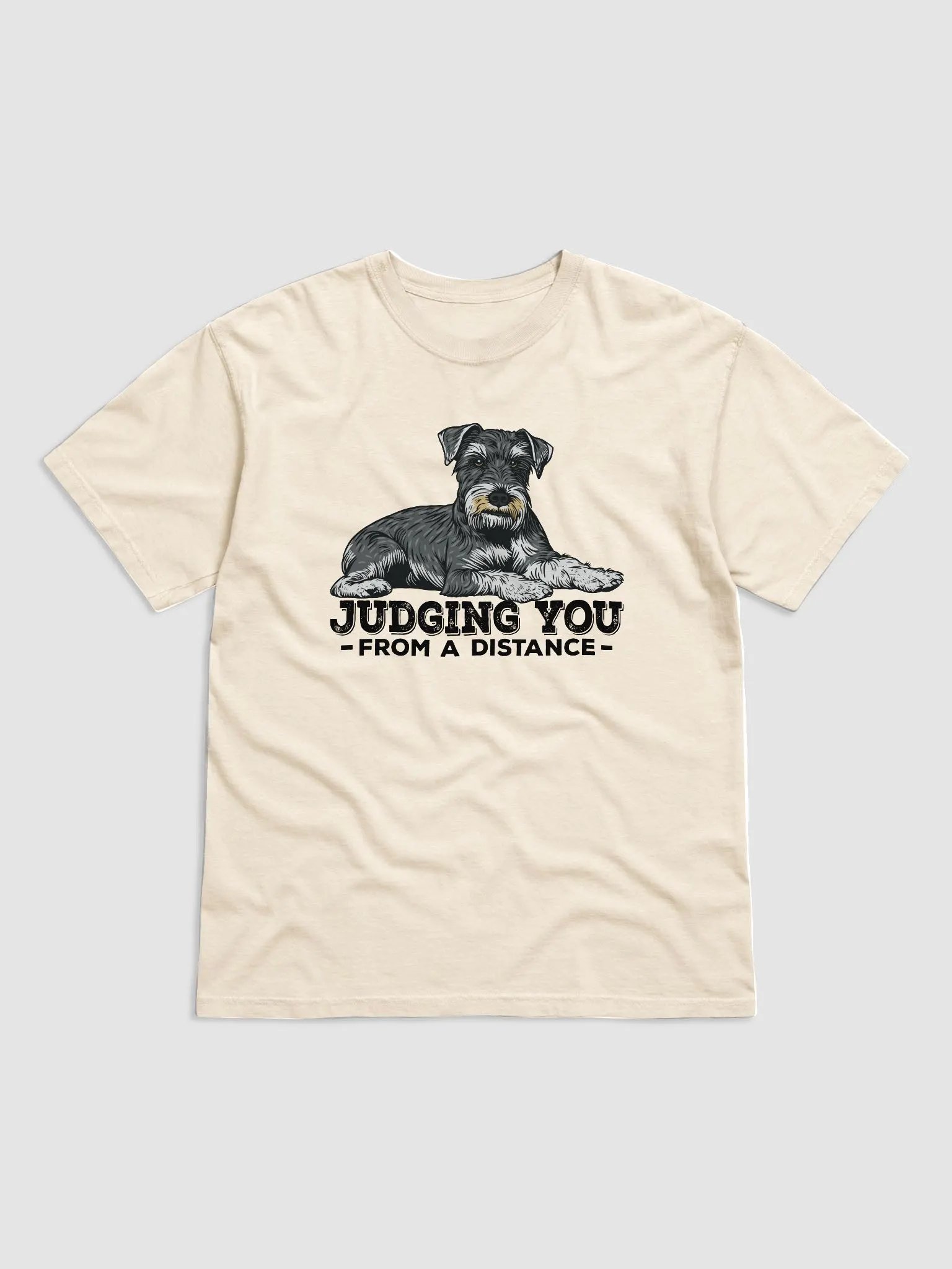 Judging You from a Distance T-Shirt of a Schnauzer | Funny T-Shirt for Schnauzer Paw-rents product image (19)
